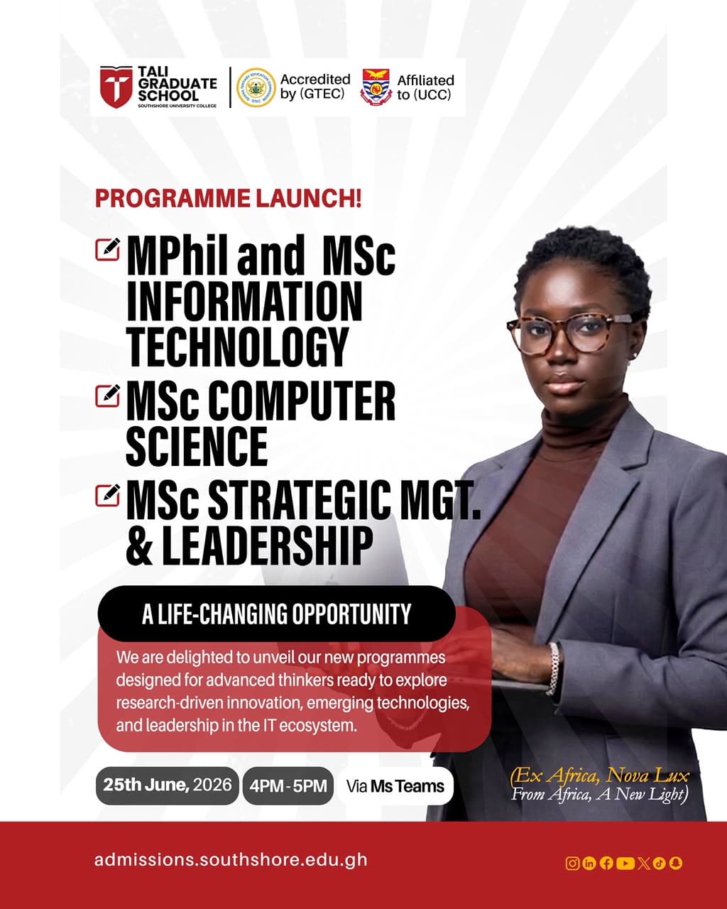 TALI Graduate School Unveils New Postgraduate Programmes in Technology and Leadership